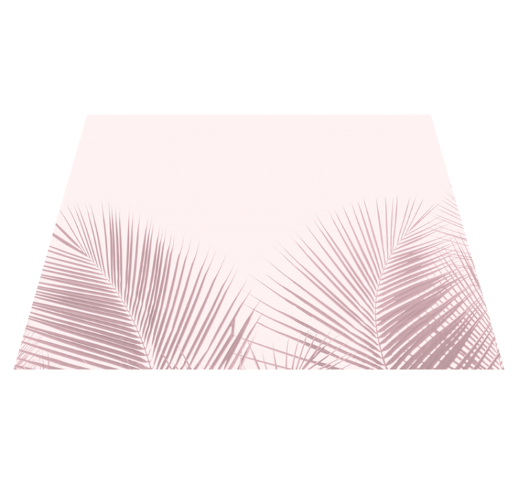 Kawaii stílusú rózsaszín pálmalevél virágos szőnyeg - TenStickers