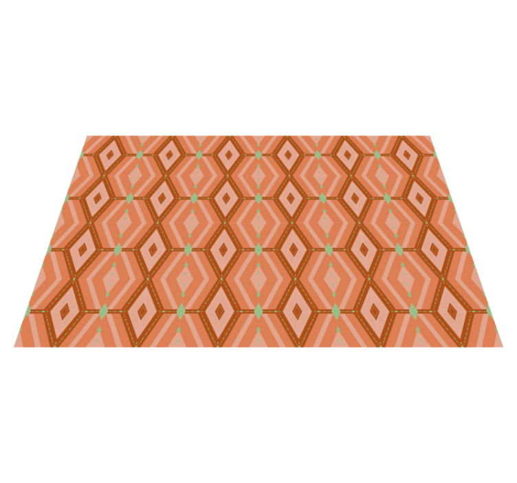 30-as évek őszi árnyalatai geometrikus vintage szőnyeg - TenStickers