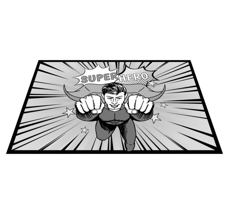 Fantasztikus szuperhős design gyerek vinil szőnyeg - TenStickers