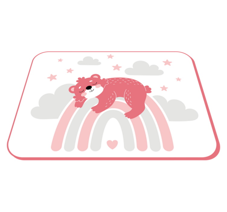 vinil szőnyeg óvodák álmos medve szivárvány - TenStickers