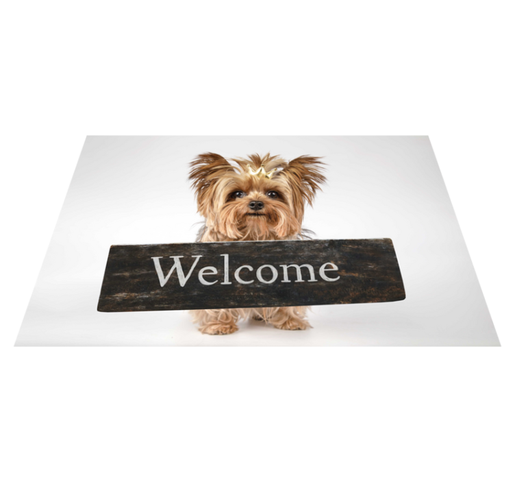Furry welcome sign vinil szőnyeg mondatokkal - TenStickers