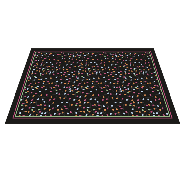 Boldog fények karácsonyi dekorációjú karácsonyi vinil szőnyeg - TenStickers