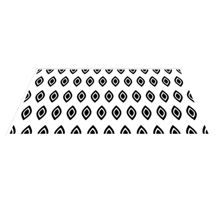 Geometrikus mintás fekete-fehér formák szőnyegek - TenStickers