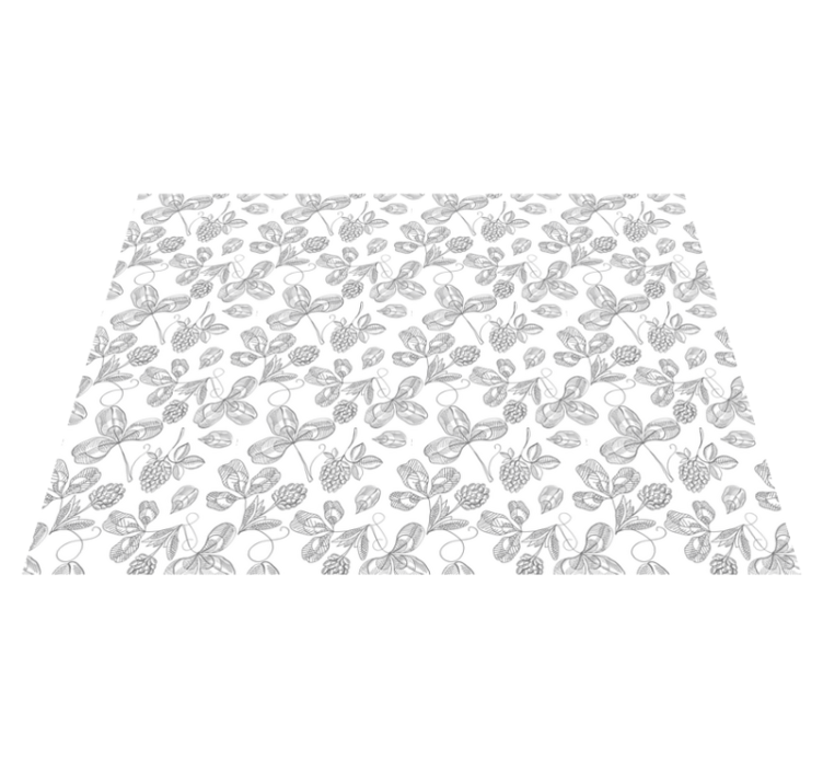 vinil szőnyeg virágok és növények botanikai lineart - TenStickers