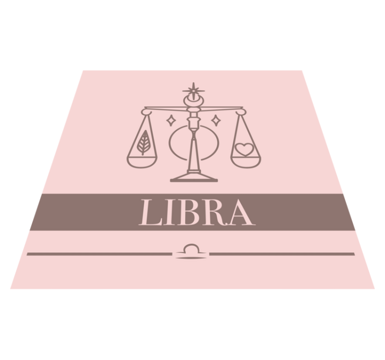 Libra egyensúly design vinil szőnyeg mondatokkal - TenStickers