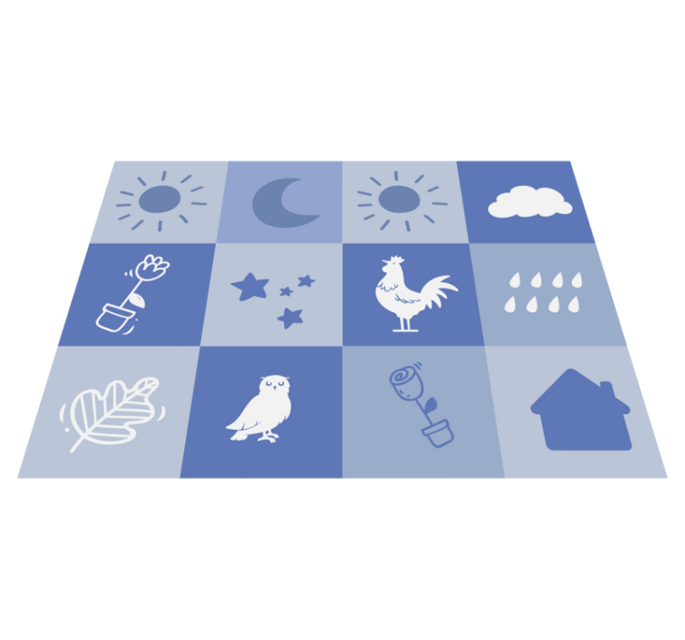 vinil szőnyeg gyerekek óvodai sakktábla - TenStickers