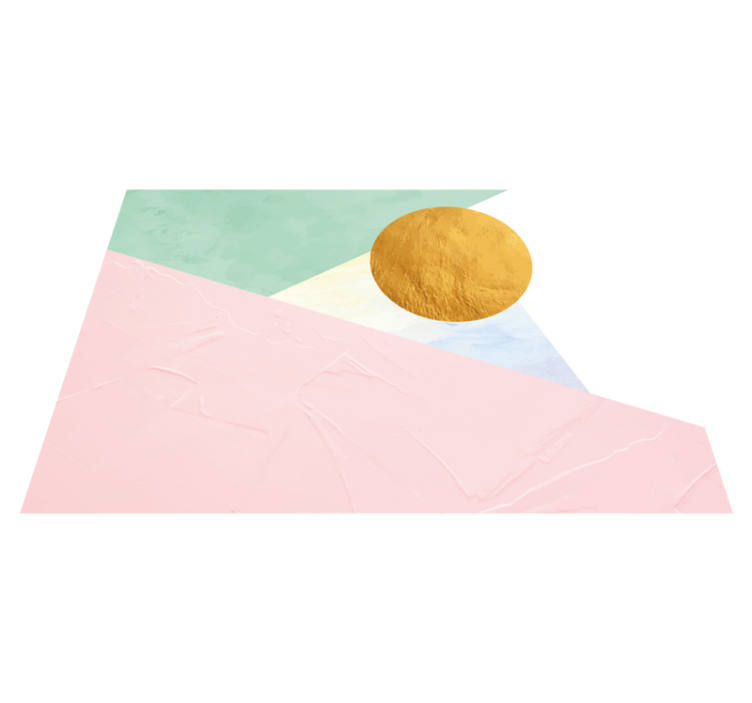 vinil szőnyeg geometriai geometrikus pasztell formák - TenStickers