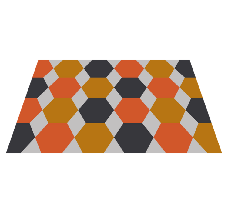 vinil szőnyeg geometriai hatszögletű minta - TenStickers