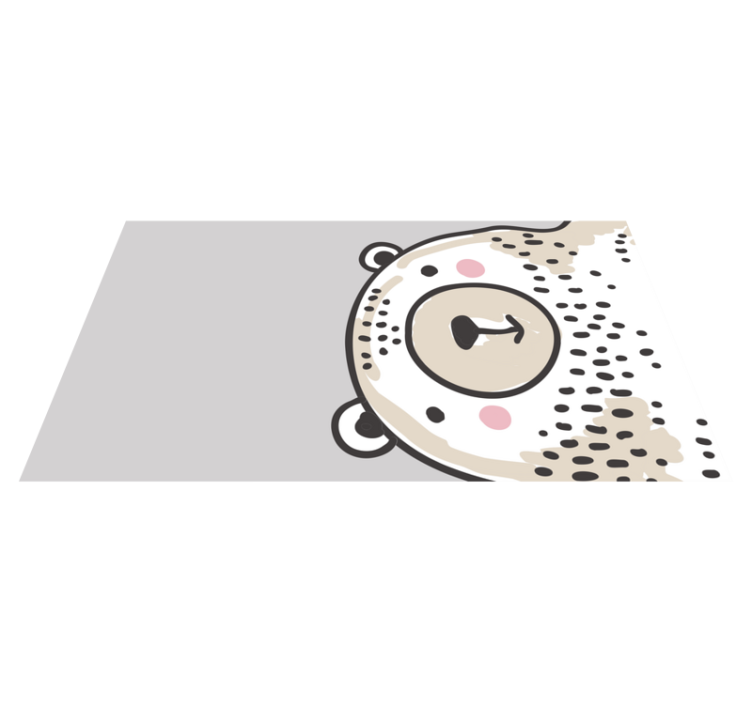 vinil szőnyeg óvodák medve arc formája - TenStickers
