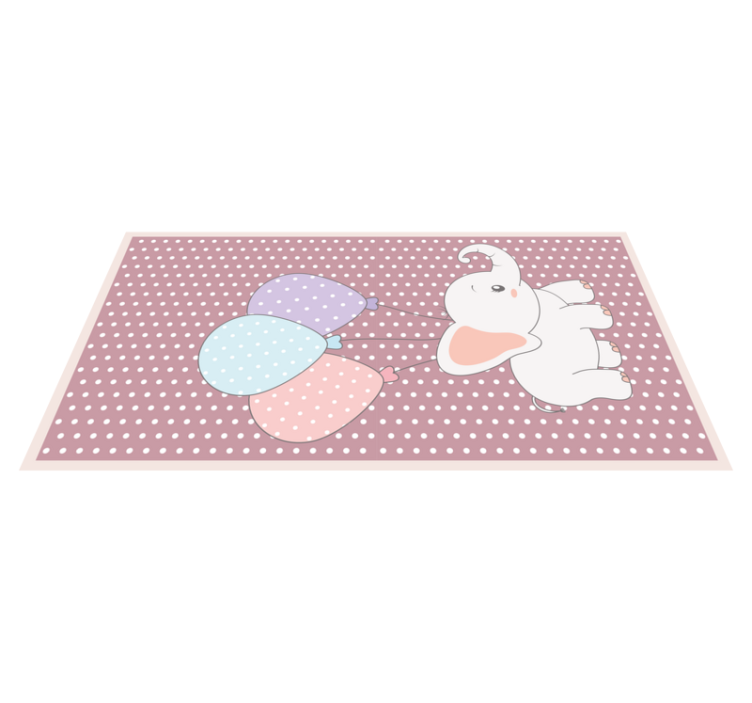 vinil szőnyeg óvodák elefánt lufi játék - TenStickers