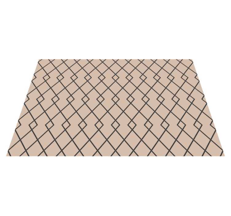 Geometrikus bézs gyémánt mintás geometrikus szőnyegek - TenStickers