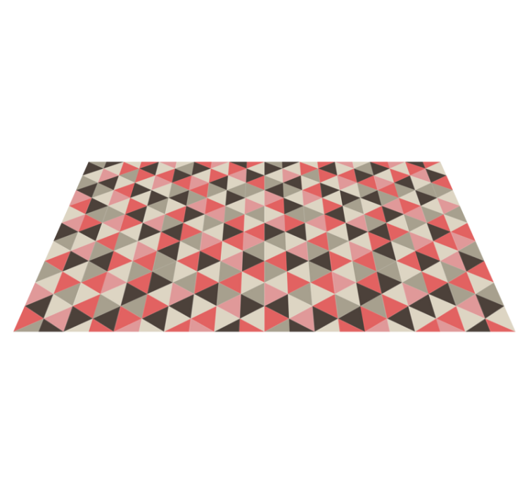 Szürke és rózsaszín háromszög mintás geometrikus szőnyegek - TenStickers