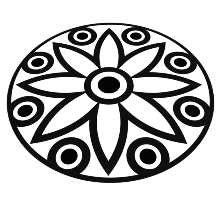 Kör alakú mandala design vinil szőnyeg geometriai - TenStickers