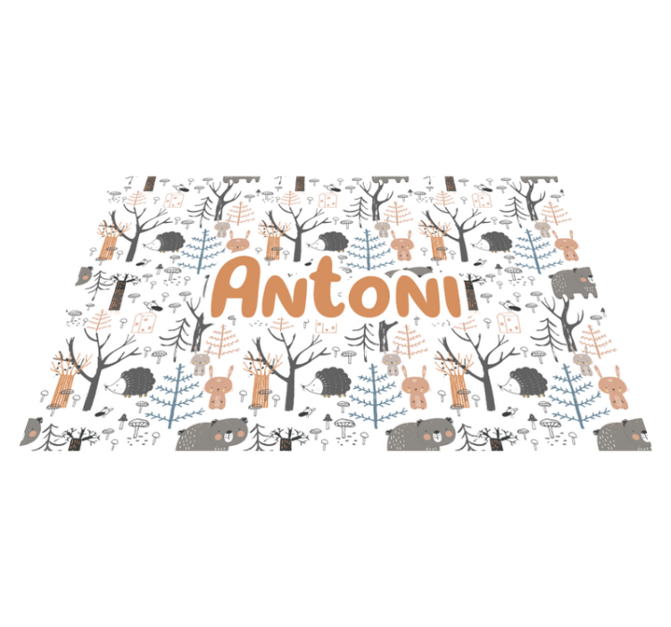 Testreszabott erdőterület Vinil szőnyeg nevekkel - TenStickers