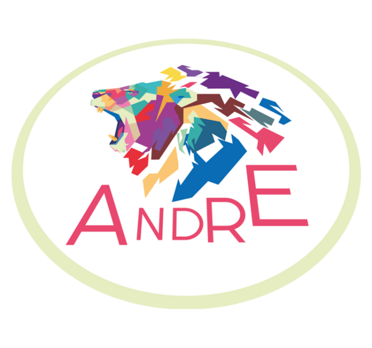 Színes oroszlán személyre szabása Vinil szőnyeg nevekkel - TenStickers