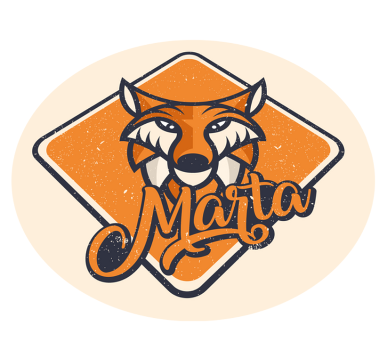 Geometrikus-állatok modern róka egyedi szőnyeg - TenStickers