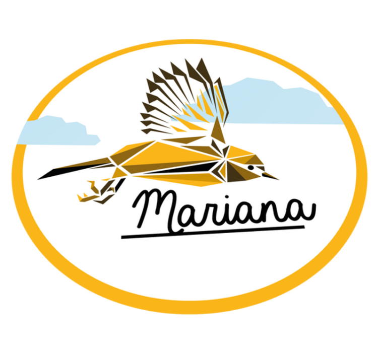 Személyre szabott madár Vinil szőnyeg nevekkel - TenStickers