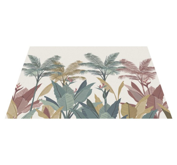 Tropical plant palette vinil szőnyeg természet - TenStickers