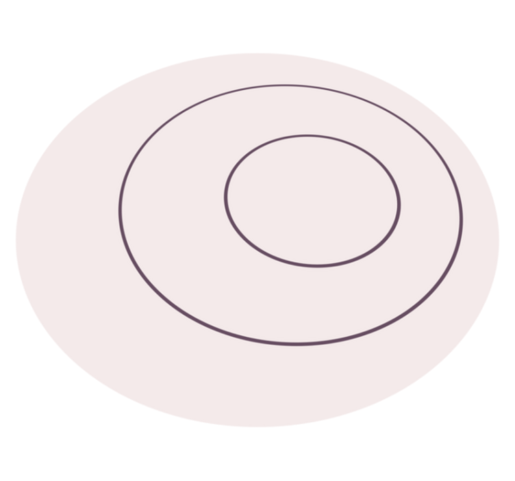 Minimalista kör alakú design vinil szőnyeg minimalista - TenStickers