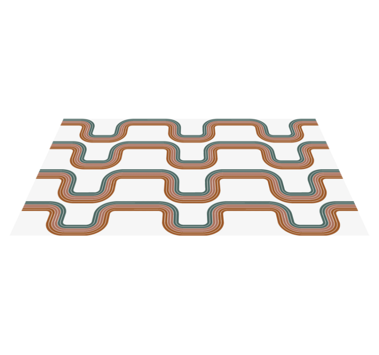 Absztrakt minimális hullámok vintage szőnyeg - TenStickers