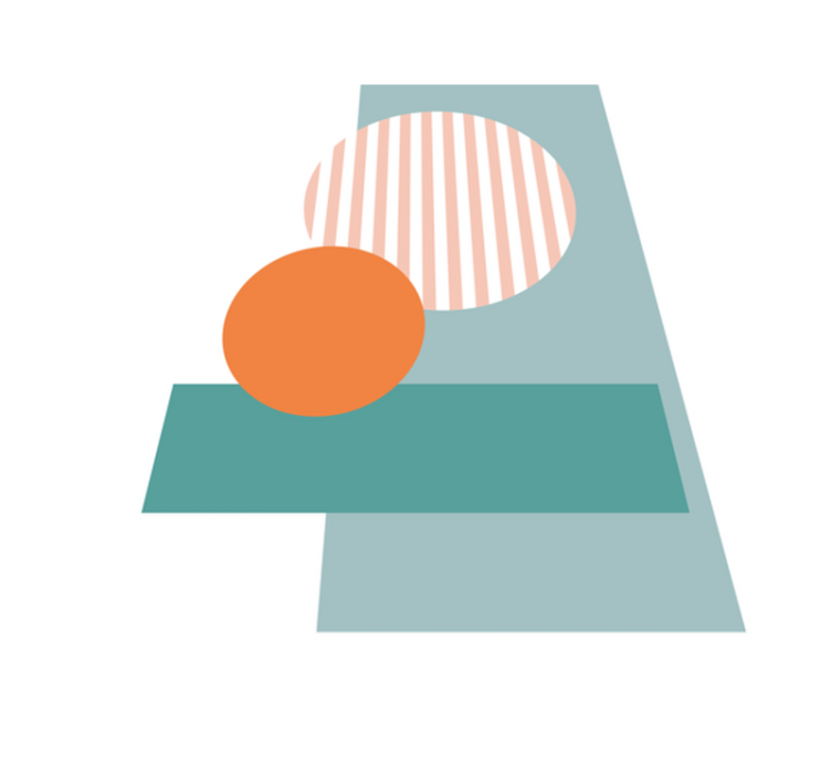 Napfényes geometrikus körök vinil szőnyeg modern - TenStickers