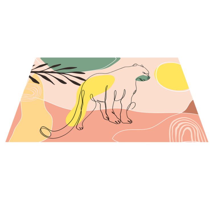 Kézzel rajzolt párduc állatszőnyeg - TenStickers