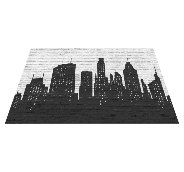 Brickwall skyline kőpadló - TenStickers