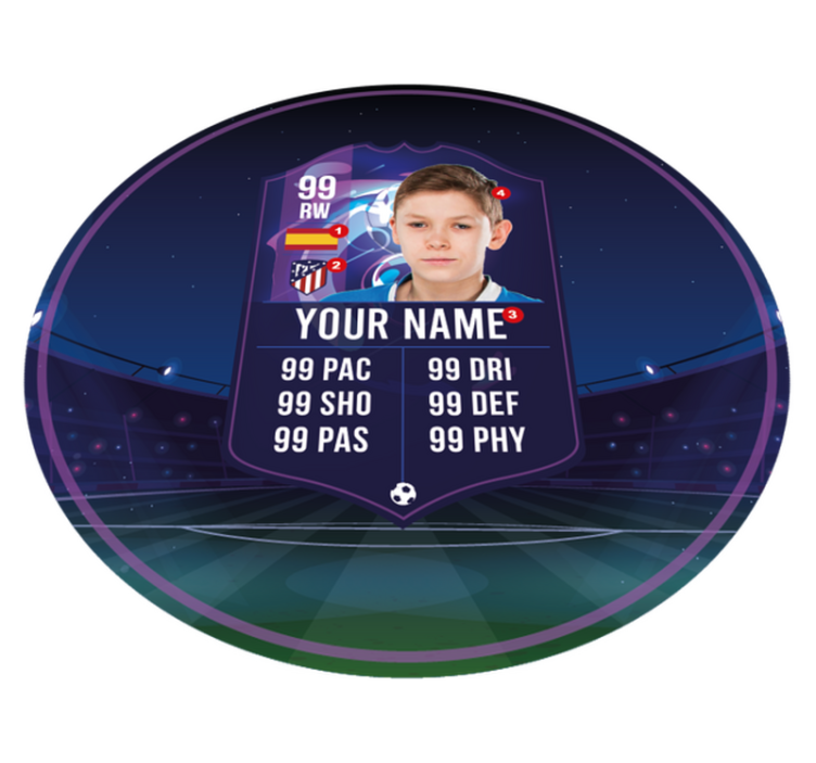 vinil szőnyeg tinik futballista kártya - TenStickers