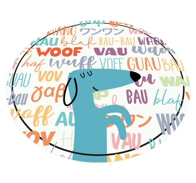 vinil szőnyeg állat kutyaugatás - TenStickers