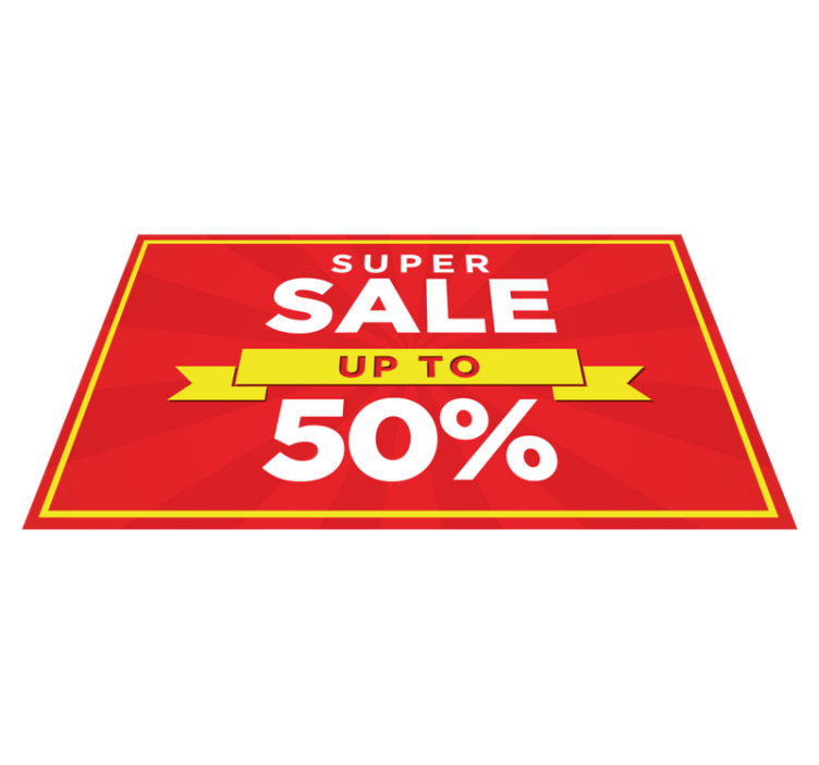 Vinil szőnyeg piros személyre szabott akciós akció - TenStickers