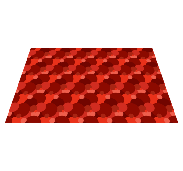 Modern körök minta Vinil szőnyeg piros - TenStickers