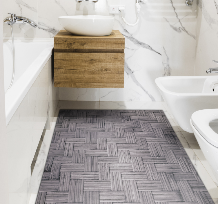 Vinil szőnyeg sötét bambusz textúra fa padló - TenStickers