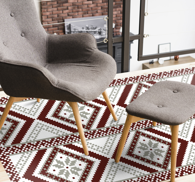 Bonyolult geometriai minták vinil szőnyeg mozaik - TenStickers