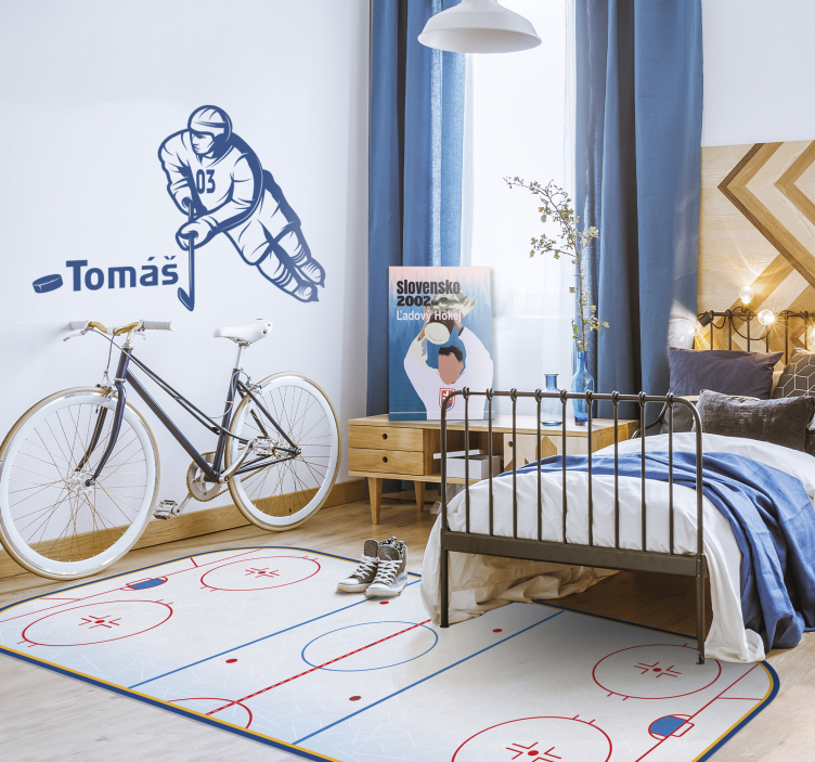 Jégkorong pálya szőnyeg - TenStickers