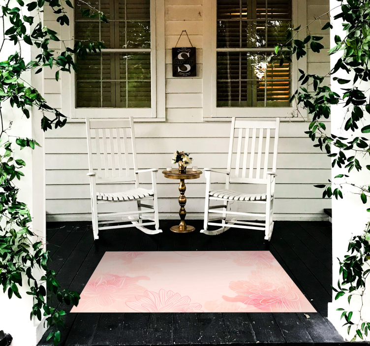 Virágos nyugalom vinil szőnyeg virágok és növények - TenStickers