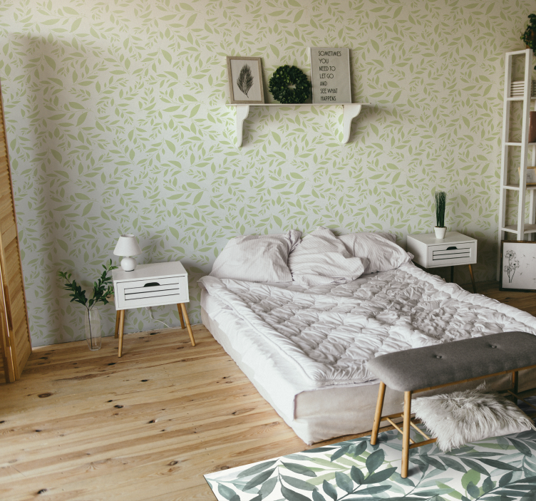 Botanikai lombozat vinil szőnyeg virágok és növények - TenStickers