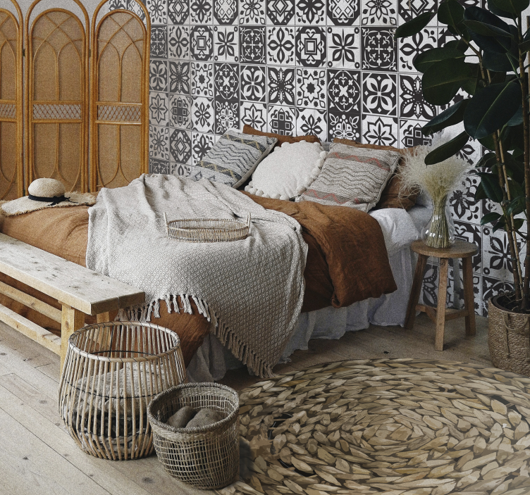 Kötélutánzat vintage vinil szőnyegek - TenStickers