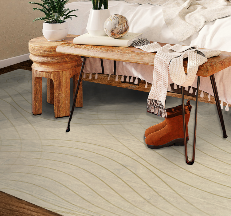 áramló vonalas művészet vinil szőnyeg minimalista - TenStickers