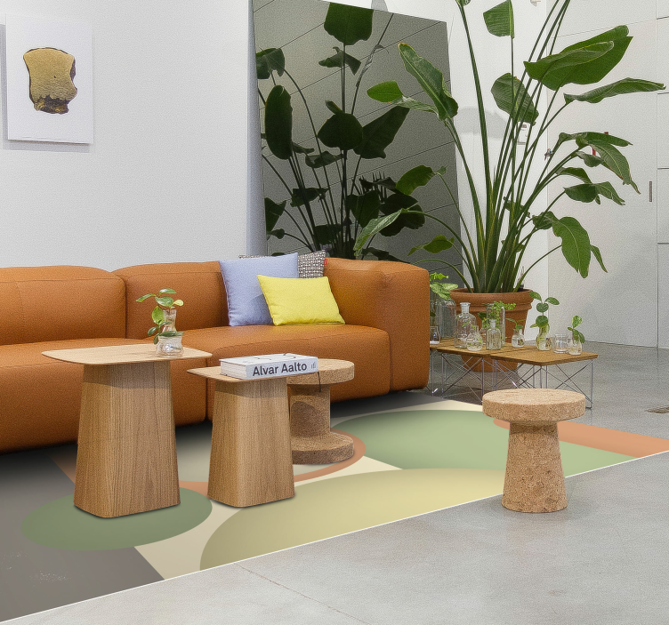 Modern vinil szőnyeg kortárs körmintákkal - TenStickers