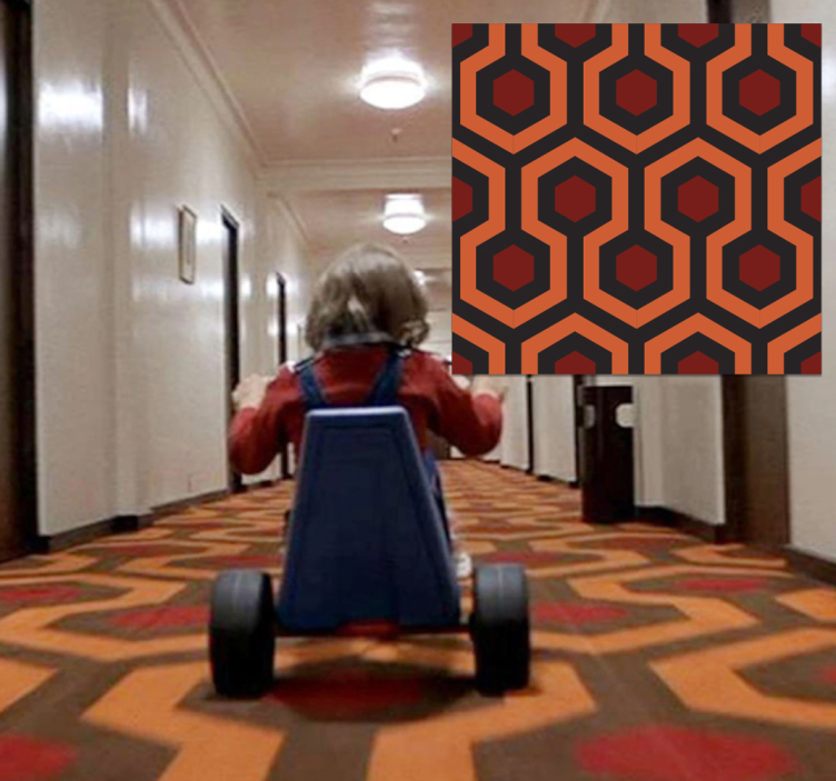 Csillogó folyosói geometrikus mintás szőnyeg - TenStickers