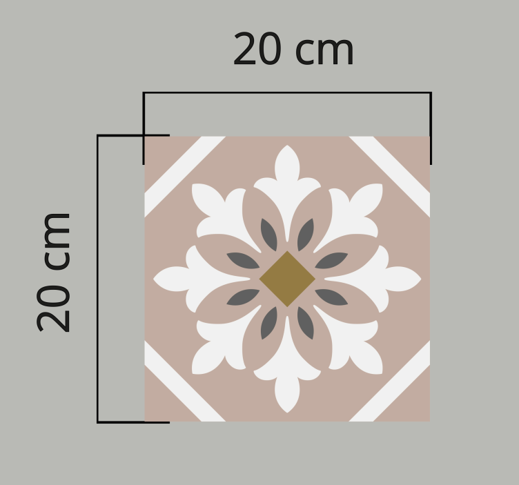 Barna véletlenszerű cserép szőnyeg - TenStickers