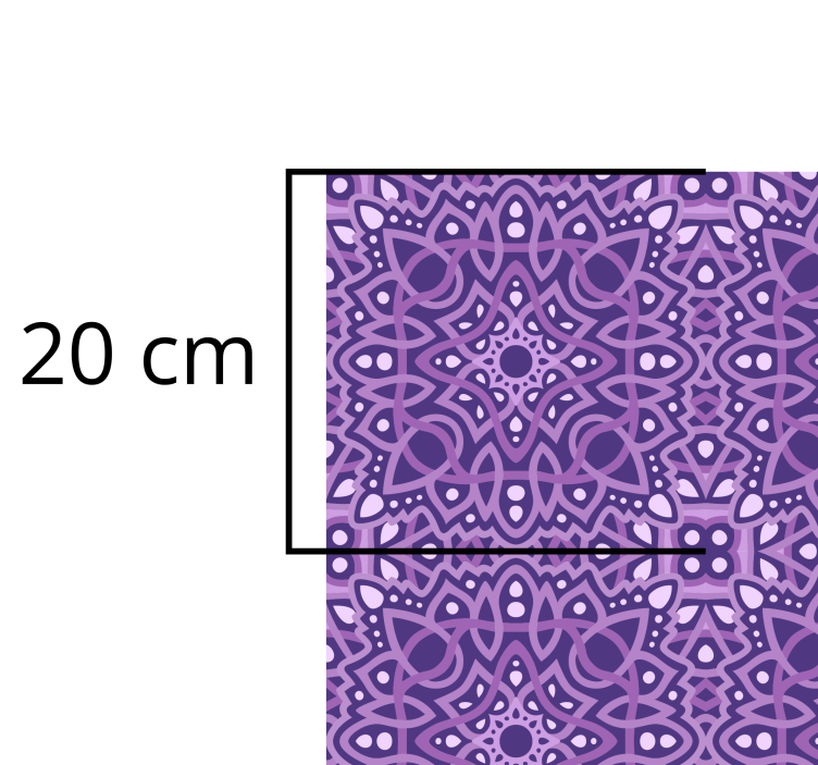 Mandala lila csempe mandala vinil szőnyeg - TenStickers