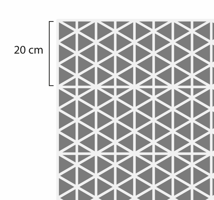 Szürke és fehér háromszög konyhai geometriai szőnyegek - TenStickers