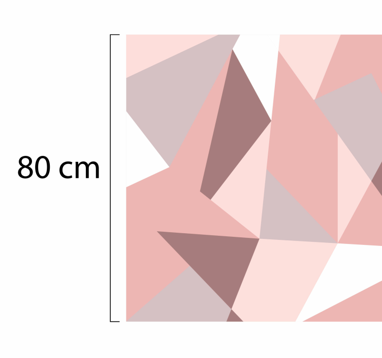 Geometrikus rosa háromszög mintás geometrikus szőnyegek - TenStickers