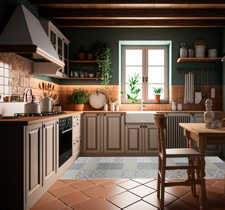 Marokkói stílusú cseréphatású cserépszőnyeg - TenStickers