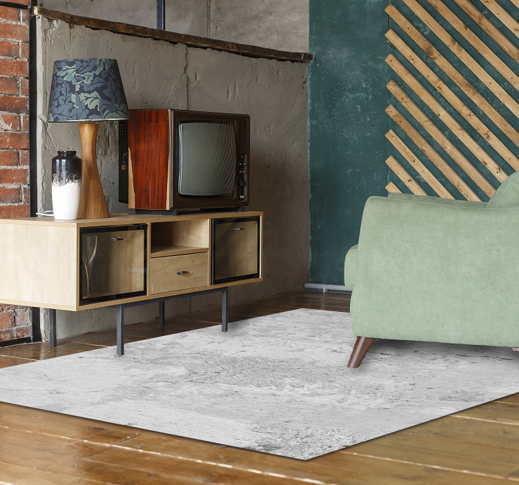 Lenyűgöző fehér cement vinil szőnyeg - TenStickers