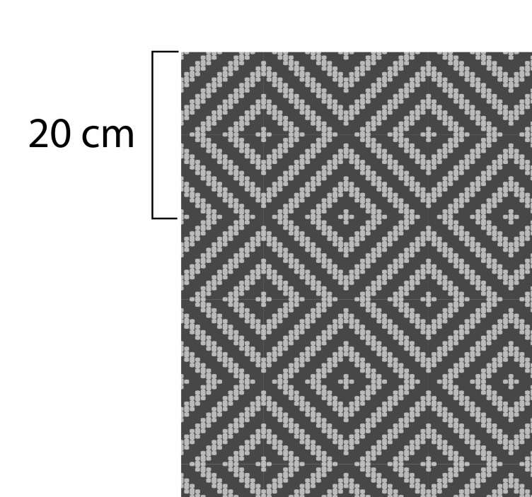 Szürke mintás csempe vinyl szőnyeg - TenStickers