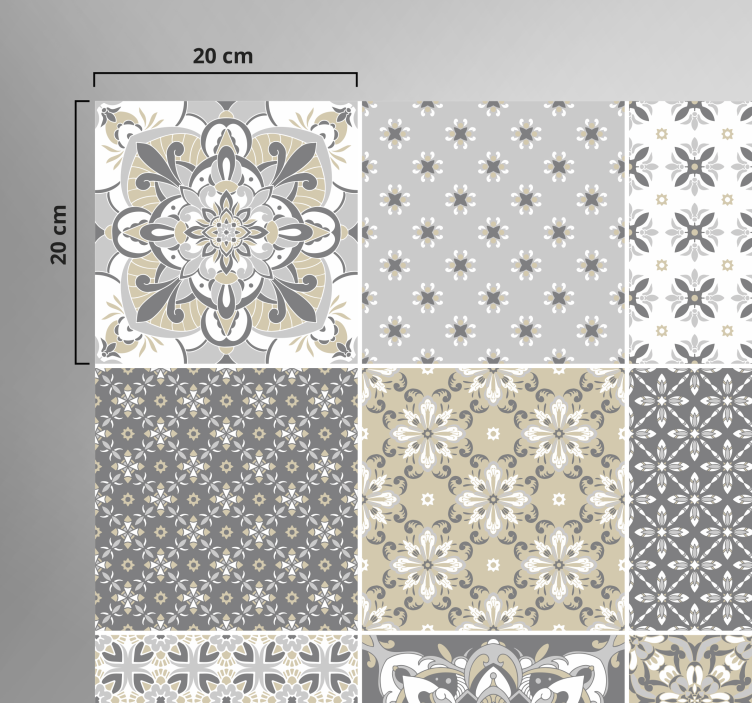 Marokkói stílusú cseréphatású cserépszőnyeg - TenStickers