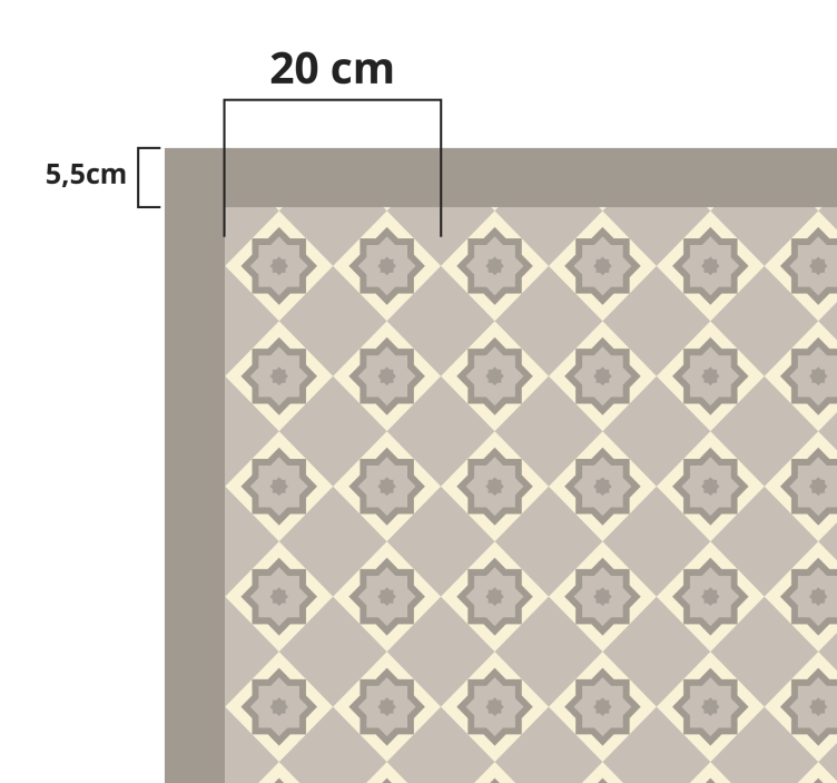 Cement bézs csempe szőnyeg - TenStickers