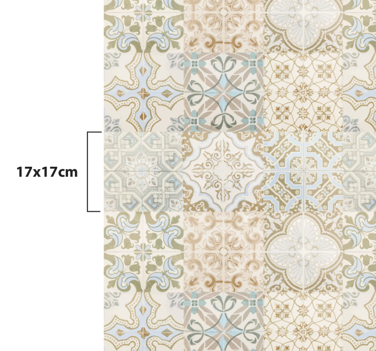 Régi ereklye spanyol stílusú csempe szőnyeg - TenStickers